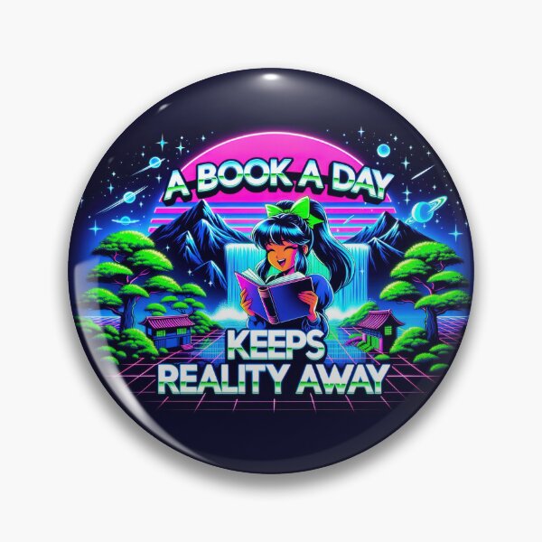 Item preview, A book a day keeps reality away designed and sold by 80s teeshirts.