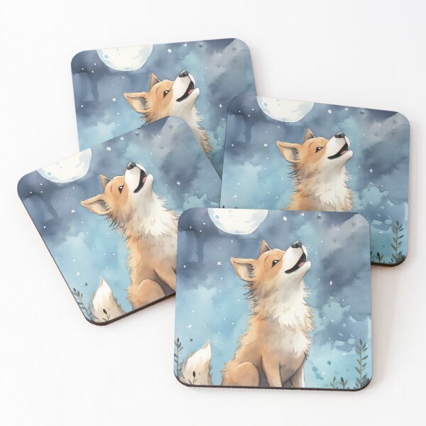 Item preview, Wolf singing at moon designed and sold by cute-animals99.