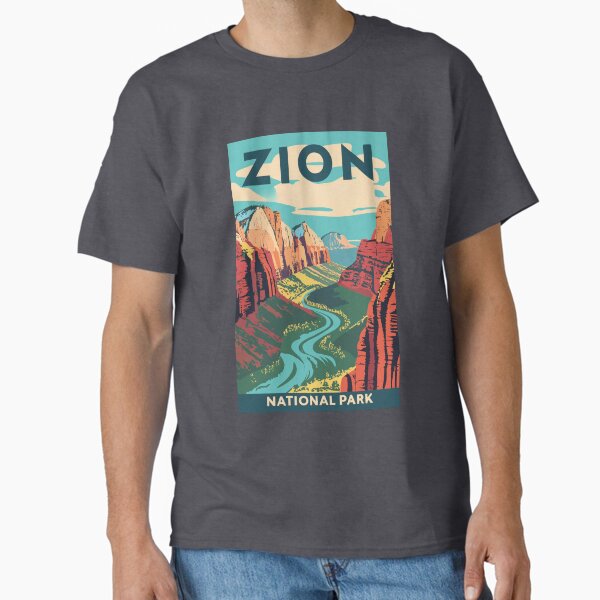 Vista previa del artículo con la obra «Un antiguo cuadro de viaje del Parque Nacional Zion, Utah, EE. UU.», diseñado y vendido por GoodOldVintage.