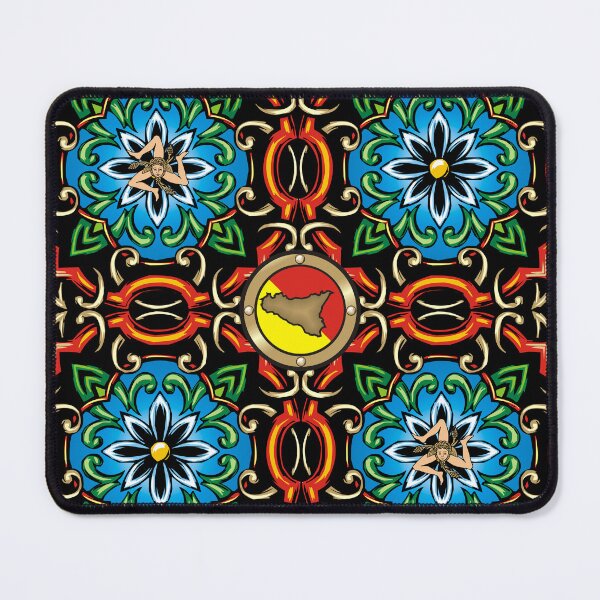 Item preview, Sicilia maiolica triscele and Sicily map designed and sold by antonietta40.