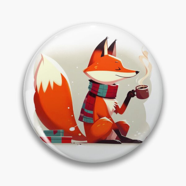 Artikelvorschau, Fuchs genießt eine heiße Tasse Kaffee/Tee/heiße Schokolade – Redd entworfen und verkauft von Star-Fragment.