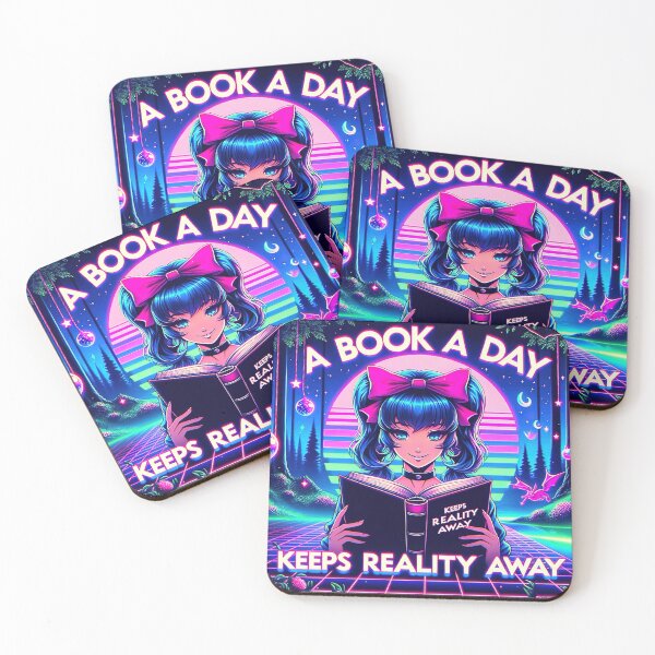 Item preview, A book a day keeps reality away designed and sold by 80s teeshirts.