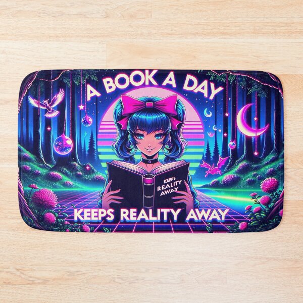 Item preview, A book a day keeps reality away designed and sold by 80s teeshirts.