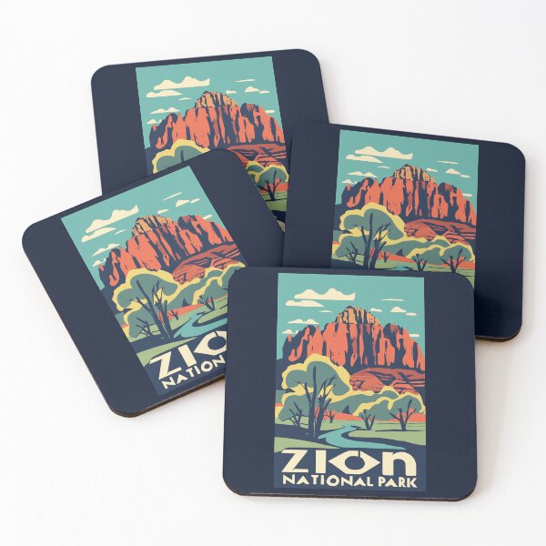 Item preview, A Vintage Travel Art of the Zion National Park - Utah - US  designed and sold by GoodOldVintage.