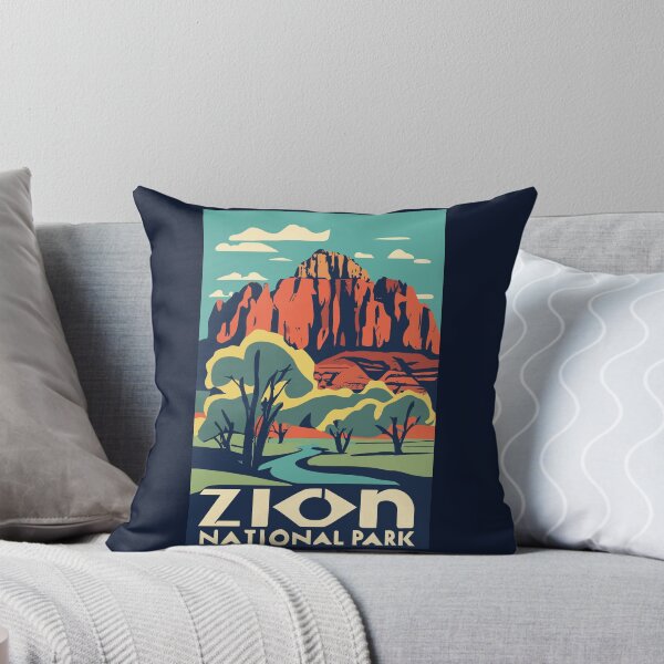 Item preview, A Vintage Travel Art of the Zion National Park - Utah - US  designed and sold by GoodOldVintage.