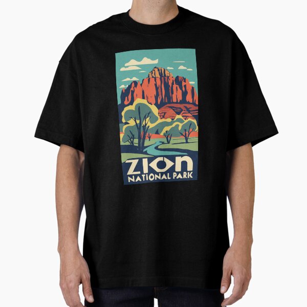 Vista previa del artículo con la obra «Un arte de viaje vintage del Parque Nacional Zion - Utah - EE. UU.», diseñado y vendido por GoodOldVintage.