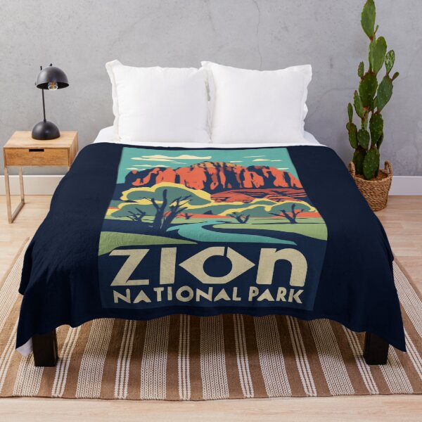 Item preview, A Vintage Travel Art of the Zion National Park - Utah - US  designed and sold by GoodOldVintage.