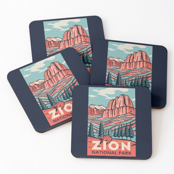 Item preview, A Vintage Travel Art of the Zion National Park - Utah - US  designed and sold by GoodOldVintage.
