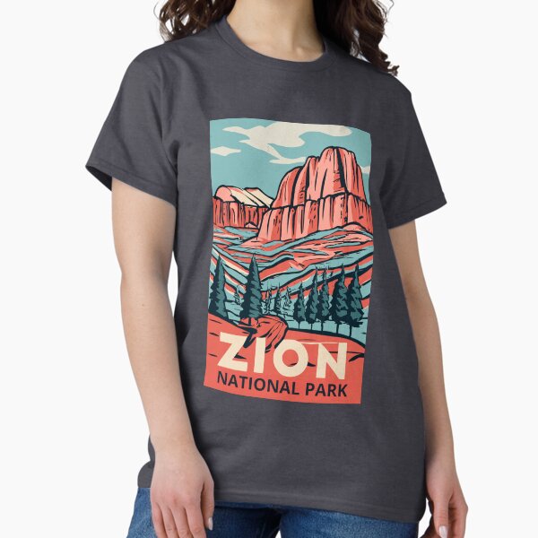 Vista previa del artículo con la obra «Un arte de viaje vintage del Parque Nacional Zion - Utah - EE. UU.», diseñado y vendido por GoodOldVintage.