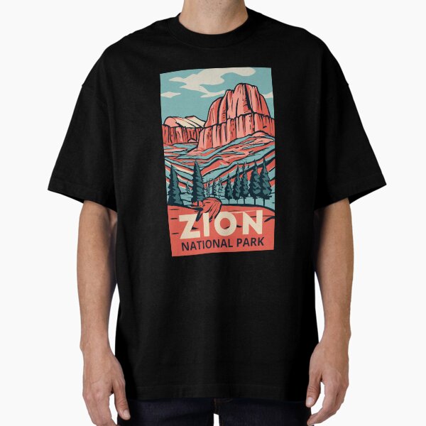Vista previa del artículo con la obra «Un arte de viaje vintage del Parque Nacional Zion - Utah - EE. UU.», diseñado y vendido por GoodOldVintage.