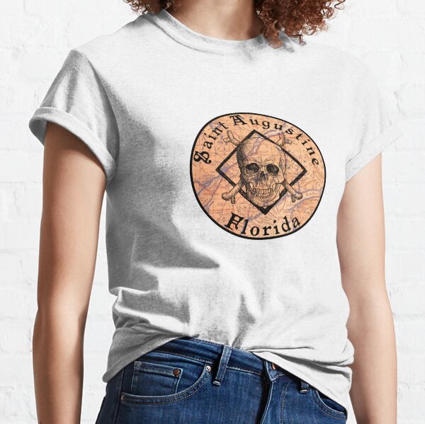 Item preview, Saint Augustine Florida Pirate Skull Map St. FL Crossbones designed and sold by DESTINATIONS DECAL DOS.