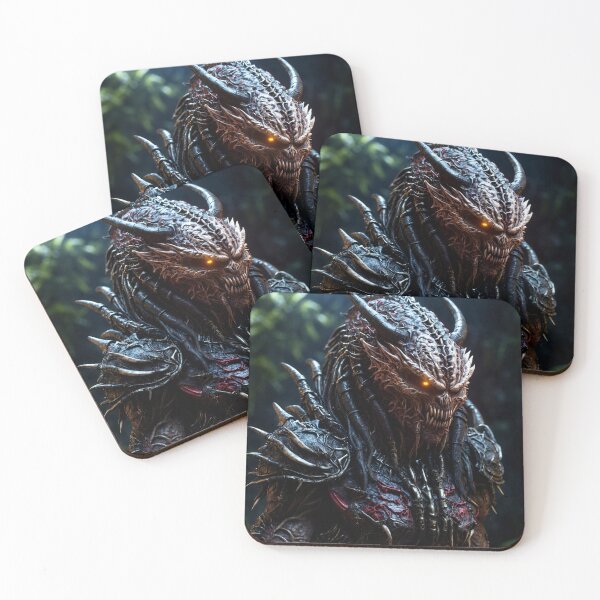 Item preview, Dark, menacing creature with horned, intricate armor and glowing eyes designed and sold by a4mbs.