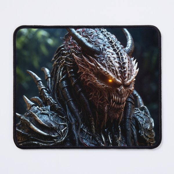Item preview, Dark, menacing creature with horned, intricate armor and glowing eyes designed and sold by a4mbs.