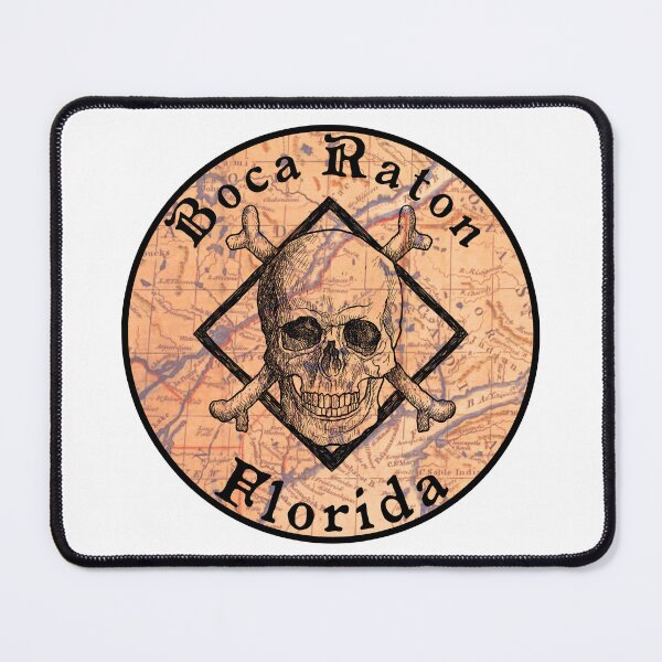 Item preview, Boca Raton Florida Pirate Skull Map St. FL Crossbones designed and sold by DESTINATIONS DECAL DOS.