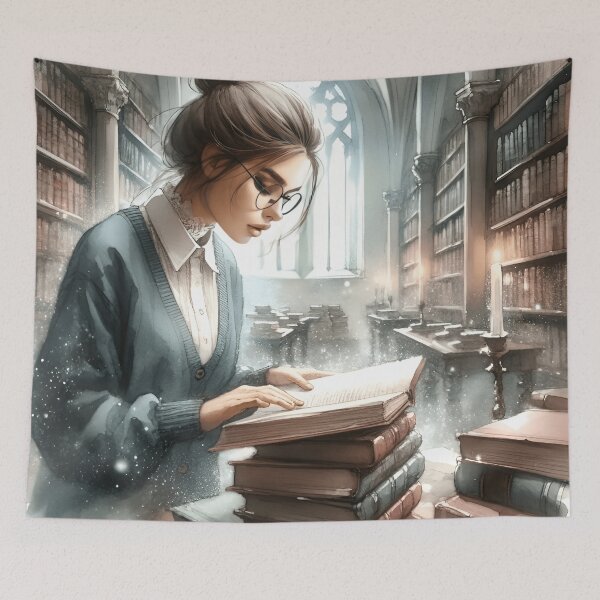Item preview, Pretty bookworm designed and sold by AJSRPrints.