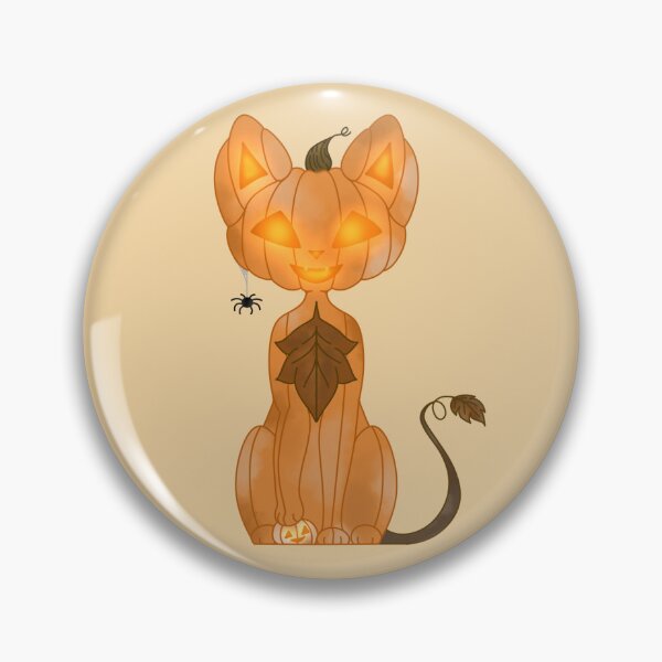 Item preview, Glowing kitty pumpkin designed and sold by GrimySoftPaws.
