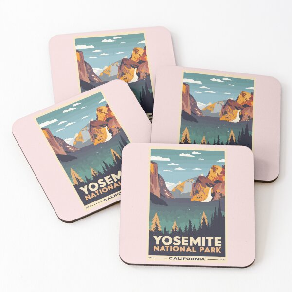 Item preview, A Vintage Travel Art of the Yosemite National Park - California - US  designed and sold by GoodOldVintage.
