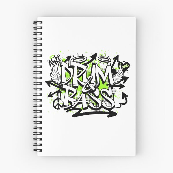 Item preview, BATERÍA Y BAJO - Graffiti Steez (lima/negro) designed and sold by Discothreadz.
