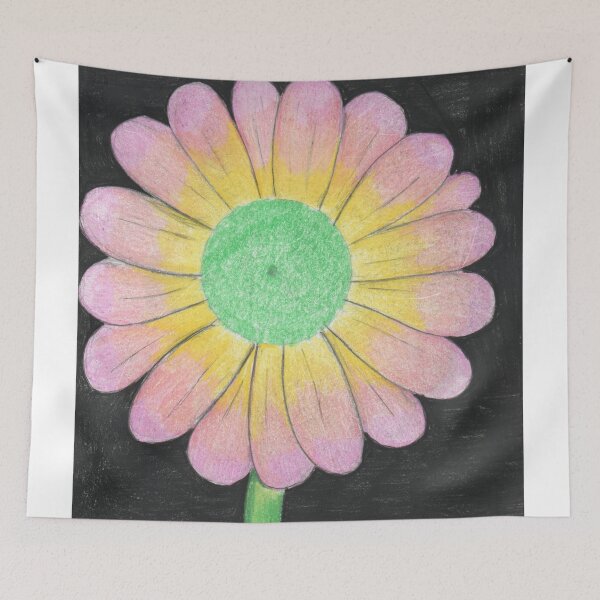 Item preview, Pink and yellow and green flower designed and sold by Artbysarah23.