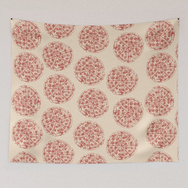 Item preview, Pattern with italian pizza designed and sold by hmorena.