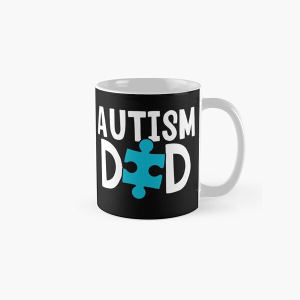 Vista previa del artículo con la obra «Camisa del papá del autismo Conciencia del autismo Rompecabezas Pieza engranaje en blanco», diseñado y vendido por DynamicDesign.