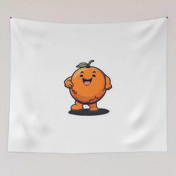 Item preview, Cute Chubby Orange Ai Generated Sticker designed and sold by My Artprintz.