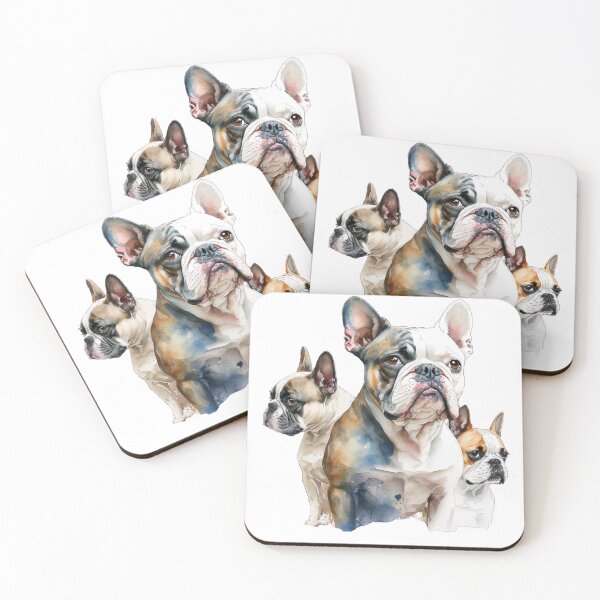 Item preview, French Bulldogs in Watercolor designed and sold by GoatAndCamel.