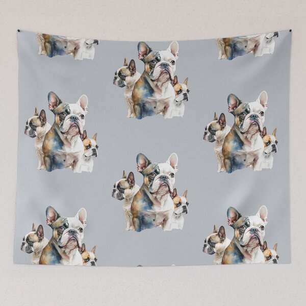 Item preview, French Bulldogs in Watercolor designed and sold by GoatAndCamel.