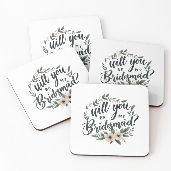 Item preview, Chic 'Will You Be My Bridesmaid?' Botanical Sticker  designed and sold by ZedOhEe.