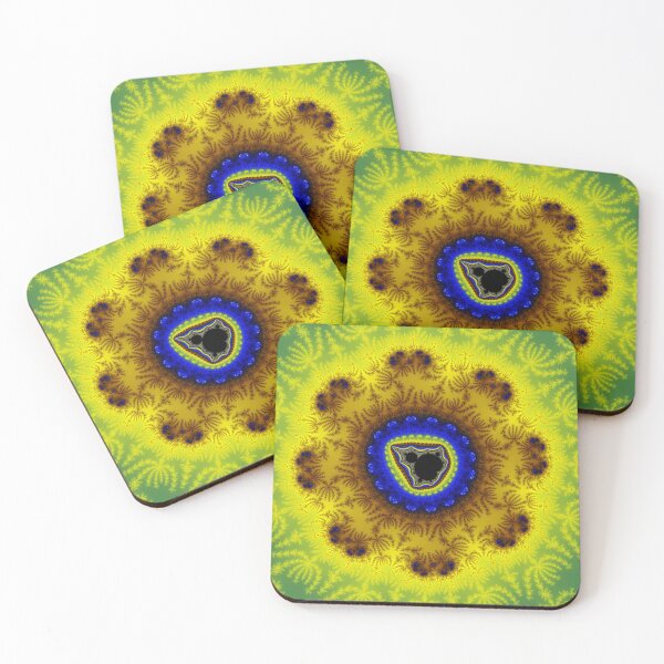 Item preview, Yellow and Green Mandelbrot Satellite designed and sold by MultipliedJoy.
