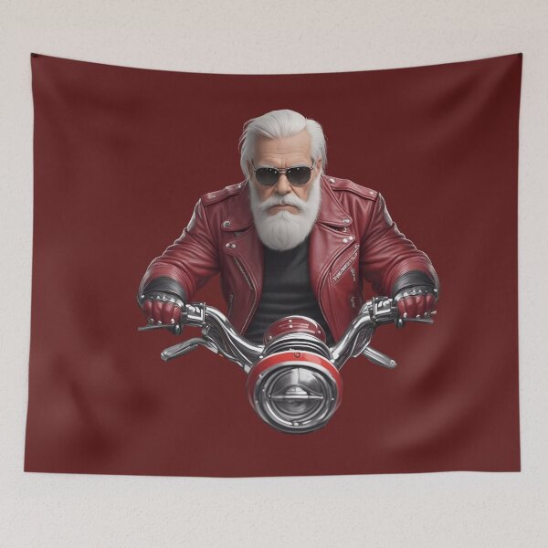 Item preview, Motorcyclist rider with red leather jacket designed and sold by Carlos Gudino.
