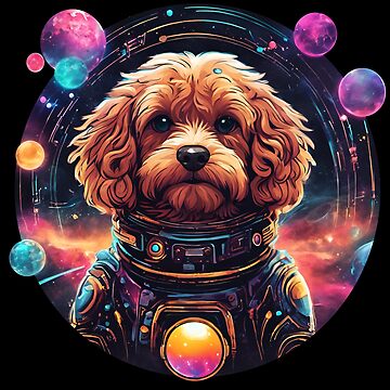 Artwork thumbnail, Cute Space Cavapoo by inspire-gifts