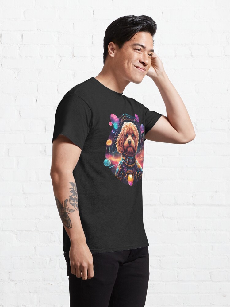 Thumbnail 5 of 7, Classic T-Shirt, Cute Space Cavapoo designed and sold by inspire-gifts.