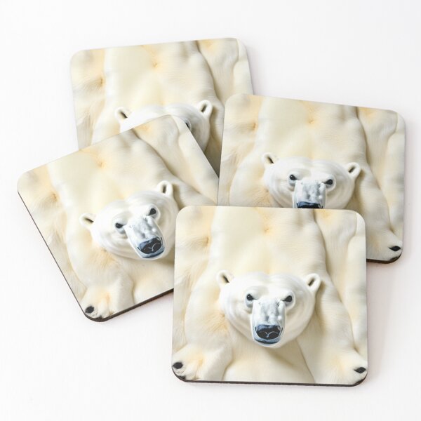 Item preview, POLAR BEAR PELT SKIN HIDE TAXIDERMY PRINT~ Wild Arctic Animal Lover~Birthday Gift~Party Favor designed and sold by Spinning Plates 360.