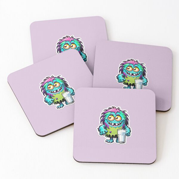 Item preview, Milk-loving monster designed and sold by digistampdesign.