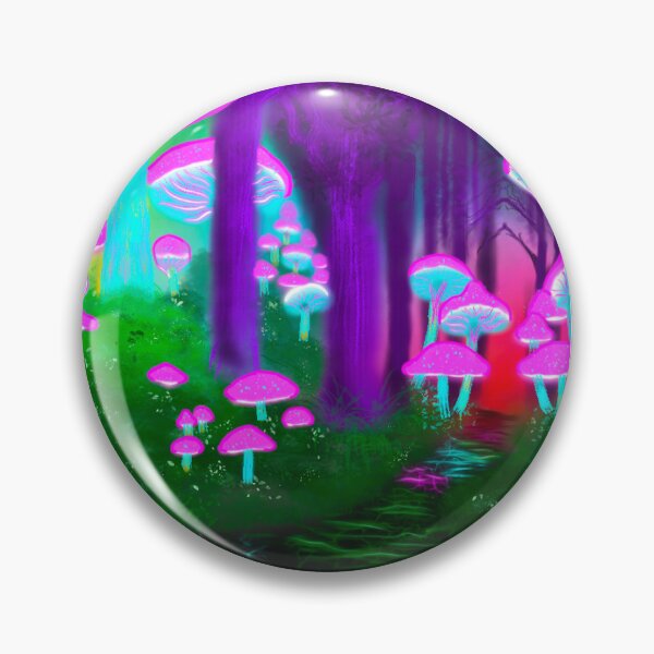 Item preview, Psychedelic Mushroom Forest  designed and sold by Loudandqueerz.