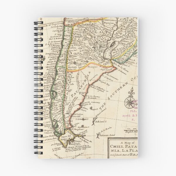 Item preview, Vintage Map of Chile and Argentina (1732) designed and sold by BravuraMedia.