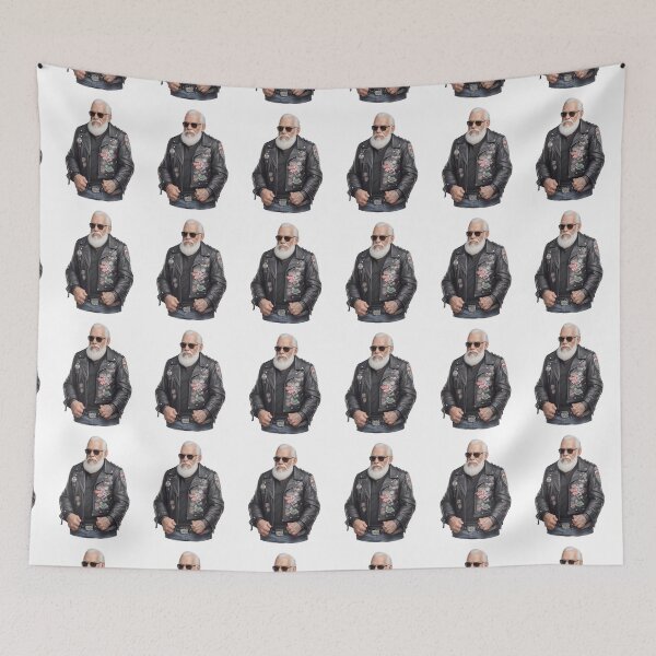 Item preview, old motorcyclist rider in pattern youth fashion designed and sold by Carlos Gudino.