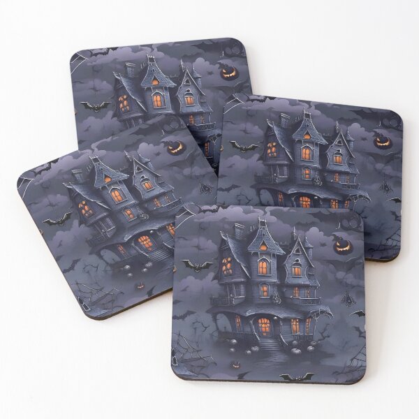 Item preview, Haunted House with Bats and Spiderwebs designed and sold by Best-Art-32.
