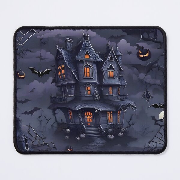 Item preview, Haunted House with Bats and Spiderwebs designed and sold by Best-Art-32.