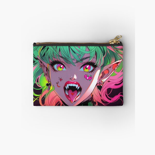 Item preview, Kawaii Heart Tongue Pierced Succubus Demon Anime Girl designed and sold by bubblegoth.