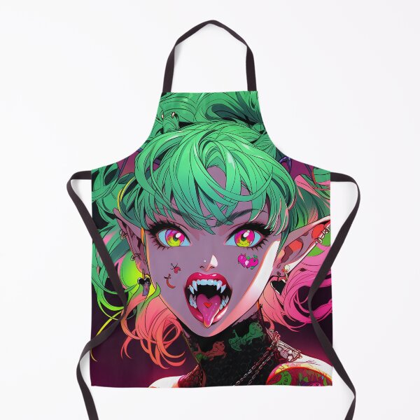 Item preview, Kawaii Heart Tongue Pierced Succubus Demon Anime Girl designed and sold by bubblegoth.
