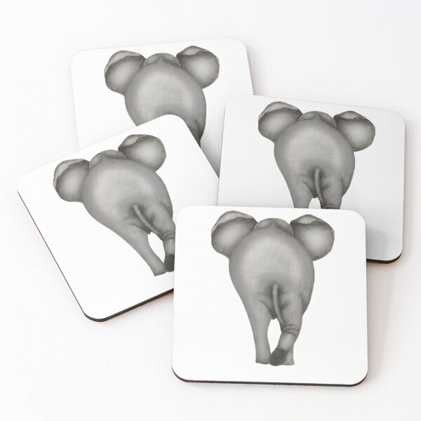 Item preview, Elephant Derriere Drawing designed and sold by ArtAndBliss.