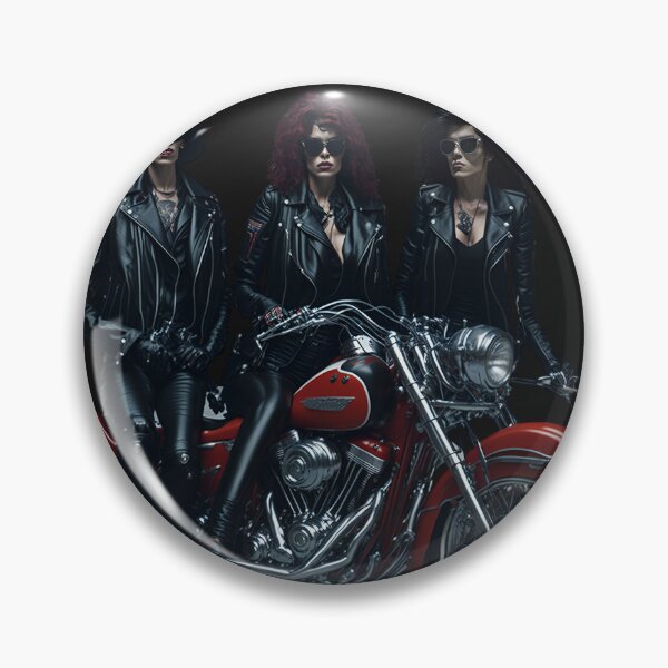 Item preview, Motorcyclist rider group on classic motorcycle designed and sold by Carlos Gudino.