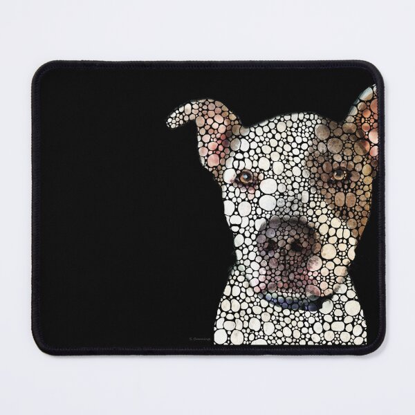 Item preview, Cute Mosaic Pit bull Dog Art designed and sold by Sharon Cummings Art.