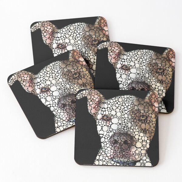 Item preview, Cute Mosaic Pit bull Dog Art designed and sold by Sharon Cummings Art.