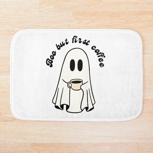 Item preview, Cute Ghost Holding a Cup of Coffee designed and sold by MixCulture.