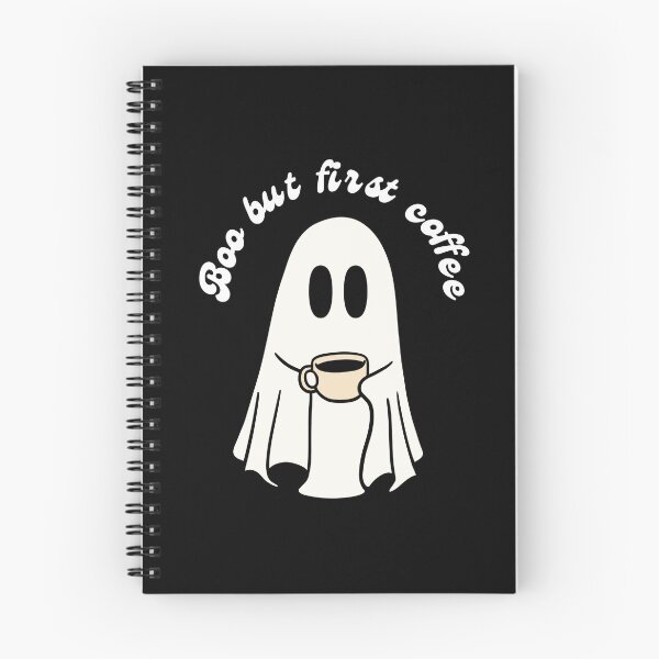 Item preview, Cute Ghost Holding a Cup of Coffee on Dark designed and sold by MixCulture.