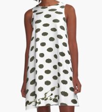 Polka dot, Pattern, design, tracery, weave, drawing, figure, picture A-Line Dress