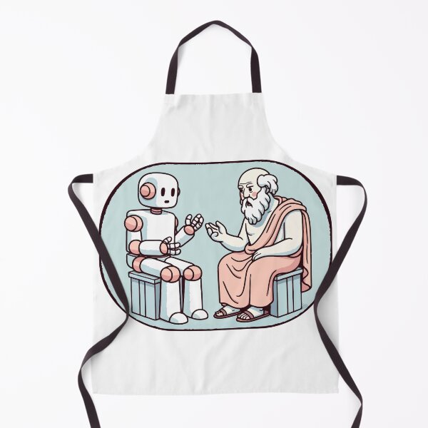 Item preview, Philosophical Robot Engaging with Ancient Greek Scholar designed and sold by OniumEth.